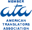 We are a member of the American Translators Association.